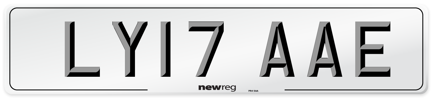 LY17 AAE Number Plate from New Reg